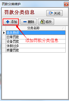 罰款分類維護(hù)